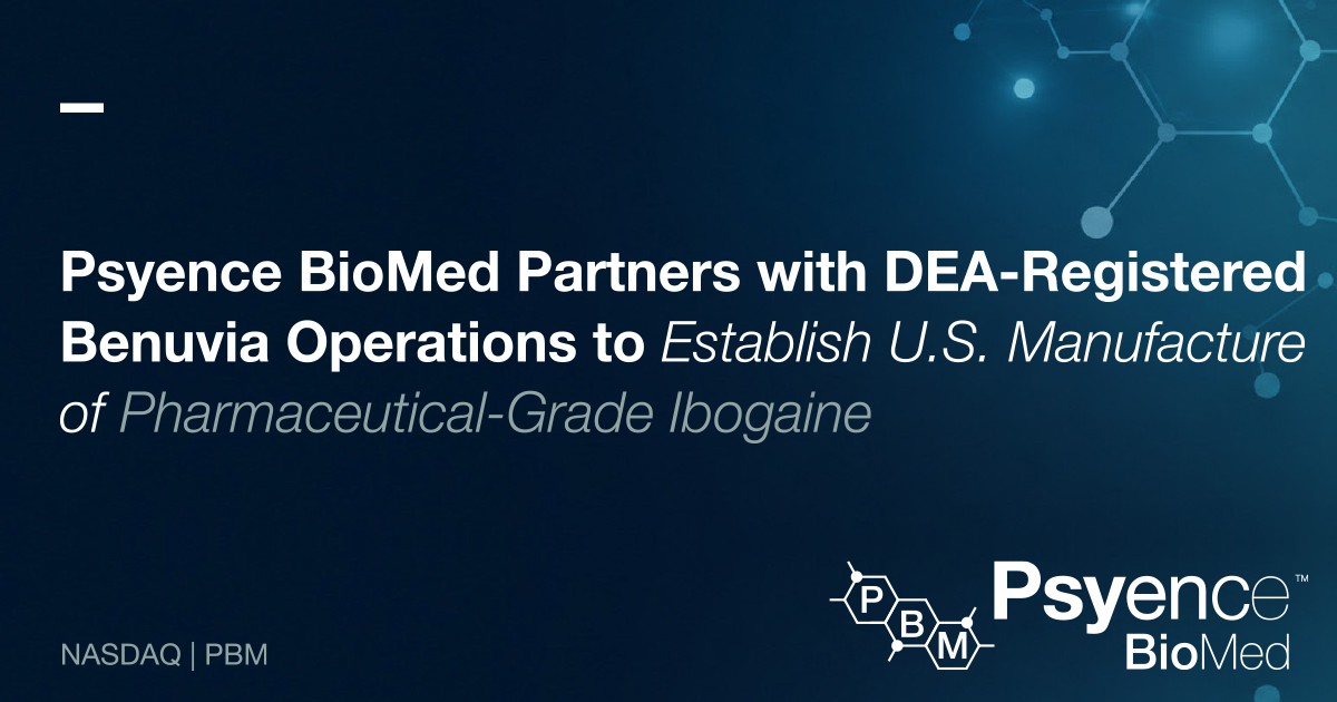 Partnership intended to establish a Texas-based manufacturing pathway for pharmaceutical-grade ibogaine as TIRC advances its planned U.S. development program